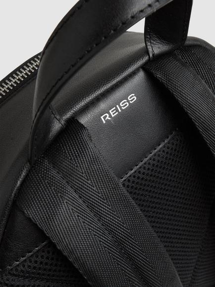 Reiss Carson Leather Backpack, Black - view 2, Black