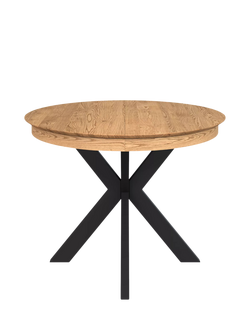 John Lewis Woburn Chamfered Edge Oval Extending Dining Table, Natural, Natural