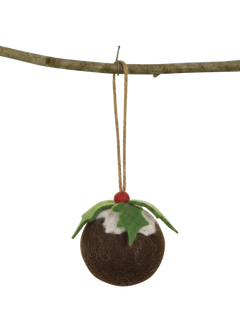Truly Felt Christmas Pudding Tree Decoration