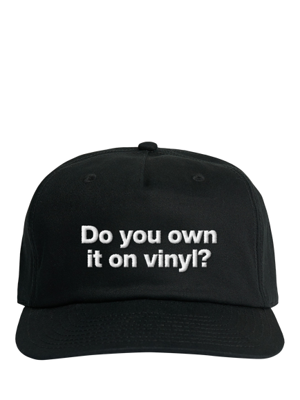 Rough Trade 'Do You Own It On Vinyl' Trucker Baseball Cap, Black, Black