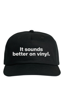 Rough Trade 'It Sounds Better On Vinyl' Trucker Baseball Cap, Black, Black