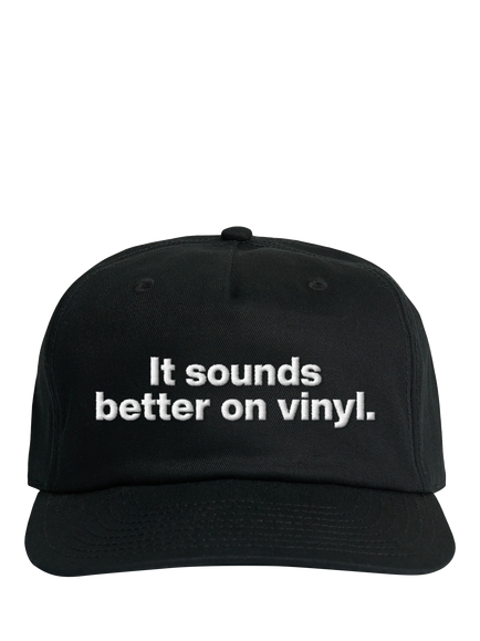 Rough Trade 'It Sounds Better On Vinyl' Trucker Baseball Cap, Black, Black