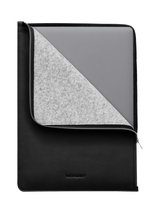 WOOLNUT Leather Folio for 16” MacBook Pro, Black