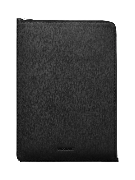 WOOLNUT Leather Folio for 16” MacBook Pro, Black - view 2, Black