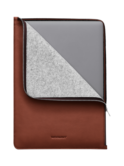 WOOLNUT Leather Folio for 16” MacBook Pro, Cognac, Cognac