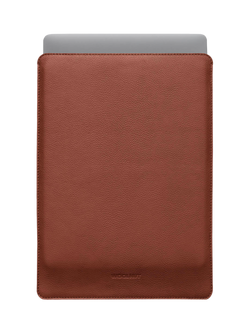 WOOLNUT Leather Sleeve for 16" MacBook Pro, Cognac, Cognac