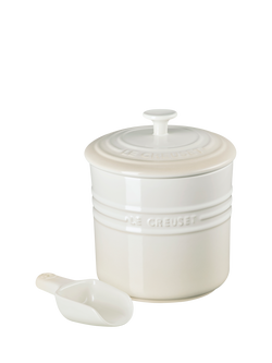 Le Creuset Stoneware Pet Food Container & Scoop, 2.3L, Meringue, Meringue