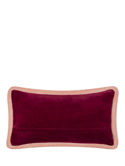 MADE Huxley Cushion, Olive/Maroon - view 2, Green Maroon