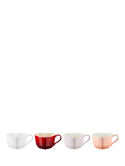 Le Creuset Stoneware Heart Mugs, Set of 4, 220ml, Multi, Multi