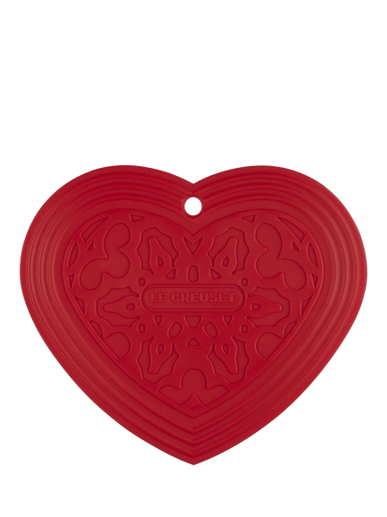 Le Creuset Heart Silicone Trivet, Cerise, Cerise
