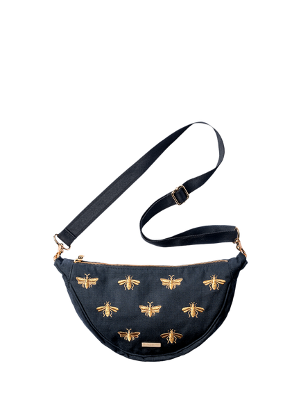 Elizabeth Scarlett Honey Bee Sling Bag, Charcoal, Charcoal