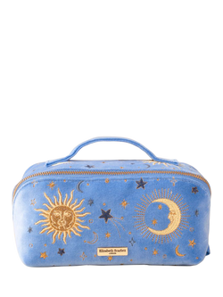 Elizabeth Scarlett Celestial Lay Flat Makeup Bag, Caribbean Blue, Caribbean Blue