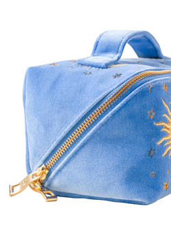 Elizabeth Scarlett Celestial Lay Flat Makeup Bag, Caribbean Blue - view 2, Caribbean Blue