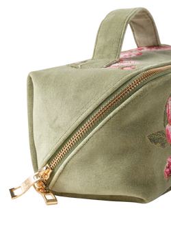 Elizabeth Scarlett Peony Lay Flat Makeup Bag, Sage - view 2, Sage