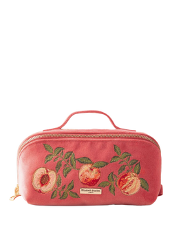 Elizabeth Scarlett Summer Peach Lay Flat Makeup Bag, Spiced Coral, Spiced Coral