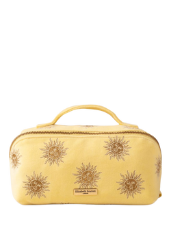 Elizabeth Scarlett Sun Goddess Lay Flat Makeup Bag, Butter Yellow, Butter Yellow