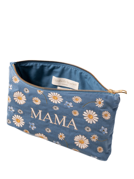 Elizabeth Scarlett Daisy Dream Mama Pouch, Dusky Blue - view 2, Dusky Blue