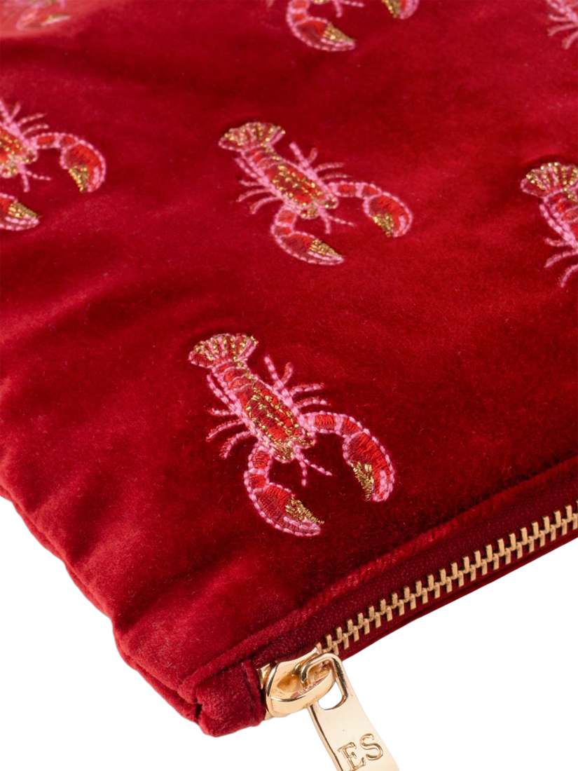Product image 3 of 3, which shows Elizabeth Scarlett Lobster Everday Pouch, Red Multi