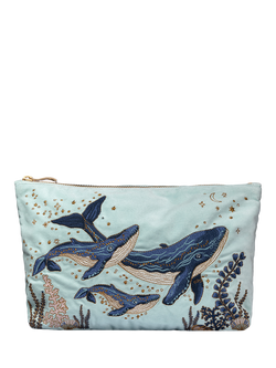 Elizabeth Scarlett Mystical Whale Pouch, Ice Blue, Ice Blue