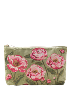 Elizabeth Scarlett Peony Everyday Pouch, Sage, Sage
