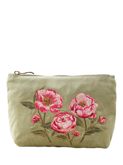 Elizabeth Scarlett Peony Mini Pouch, Sage, Sage