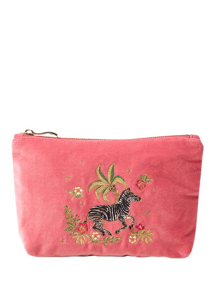 Elizabeth Scarlett Zebra Mini Pouch, Pink, Pink