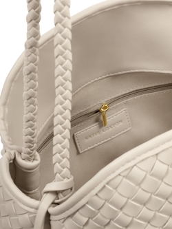Katie Loxton Nova Woven Shoulder Bag, Oyster - view 2, Oyster