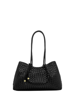 Katie Loxton Nova Woven Shoulder Bag, Black, Black