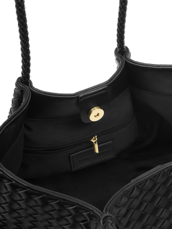 Katie Loxton Nova Woven Shoulder Bag, Black - view 2, Black