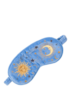 Elizabeth Scarlett Celestial Velvet Eye Mask, Caribbean Blue, Caribbean Blue