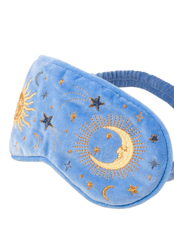Elizabeth Scarlett Celestial Velvet Eye Mask, Caribbean Blue - view 2, Caribbean Blue