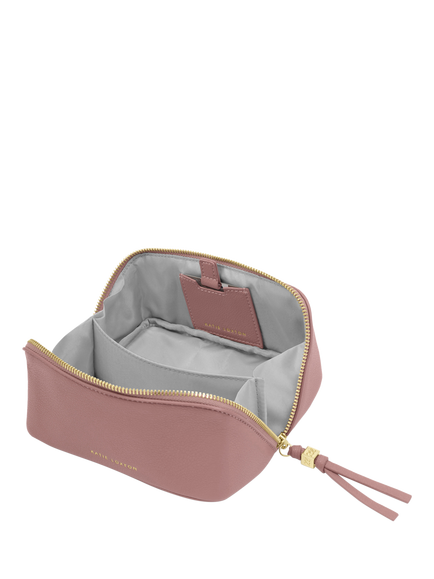 Katie Loxton Fold Out Mirror Makeup Bag, Deep Rose - view 2, Deep Rose