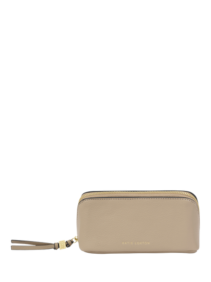 Katie Loxton Fold Out Mirror Makeup Bag, Light Taupe, Light Taupe