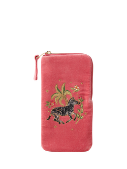 Elizabeth Scarlett Wild Zebra Glasses Case, Blush Pink, Blush Pink