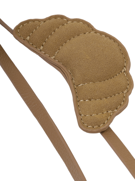 Katie Loxton Faux Suede Croissant Bag Charm, Caramel - view 2, Caramel