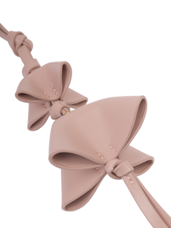 Katie Loxton Faux Leather Tulip Bag Charm, Pink Heather - view 2, Pink Heather