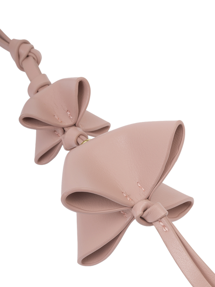 Katie Loxton Faux Leather Tulip Bag Charm, Pink Heather - view 2, Pink Heather