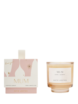 Katie Loxton Mum English Pear & White Tea Scented Candle, 504g, Pink