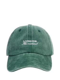 Katie Loxton Embroidered Weekend Baseball Cap, Green, Green