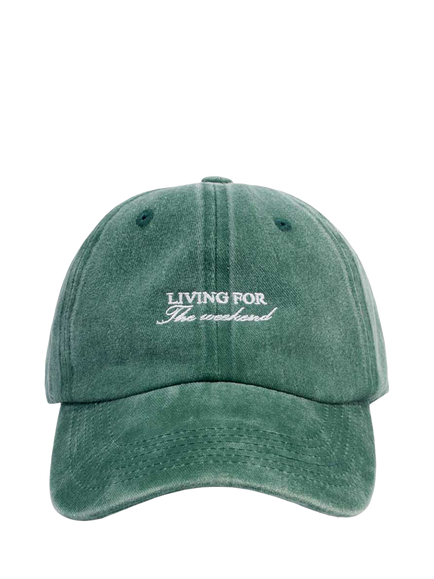 Katie Loxton Embroidered Weekend Baseball Cap, Green, Green