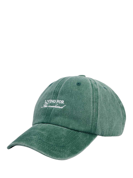 Katie Loxton Embroidered Weekend Baseball Cap, Green - view 2, Green