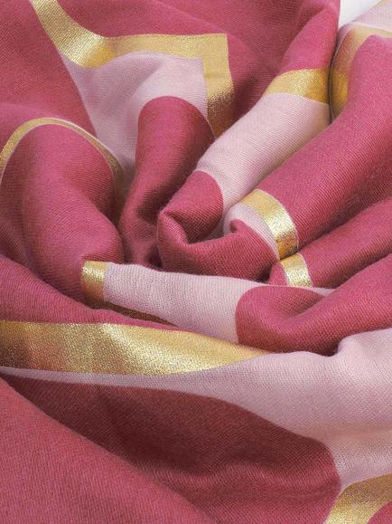 Katie Loxton Foil Heart Print Scarf, Raspberry / Gold - view 2, Raspberry / Gold