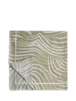 Katie Loxton Wavy Stripe Scarf, Sage /Off White, Sage /Off White