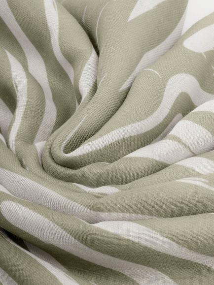 Katie Loxton Wavy Stripe Scarf, Sage /Off White - view 2, Sage /Off White