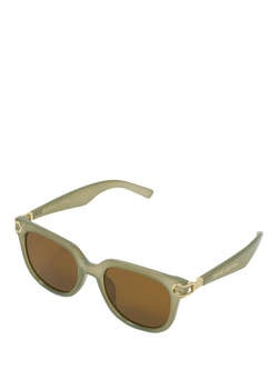 Katie Loxton Manhattan Sunglasses, Frosted Green - view 2, Frosted Green