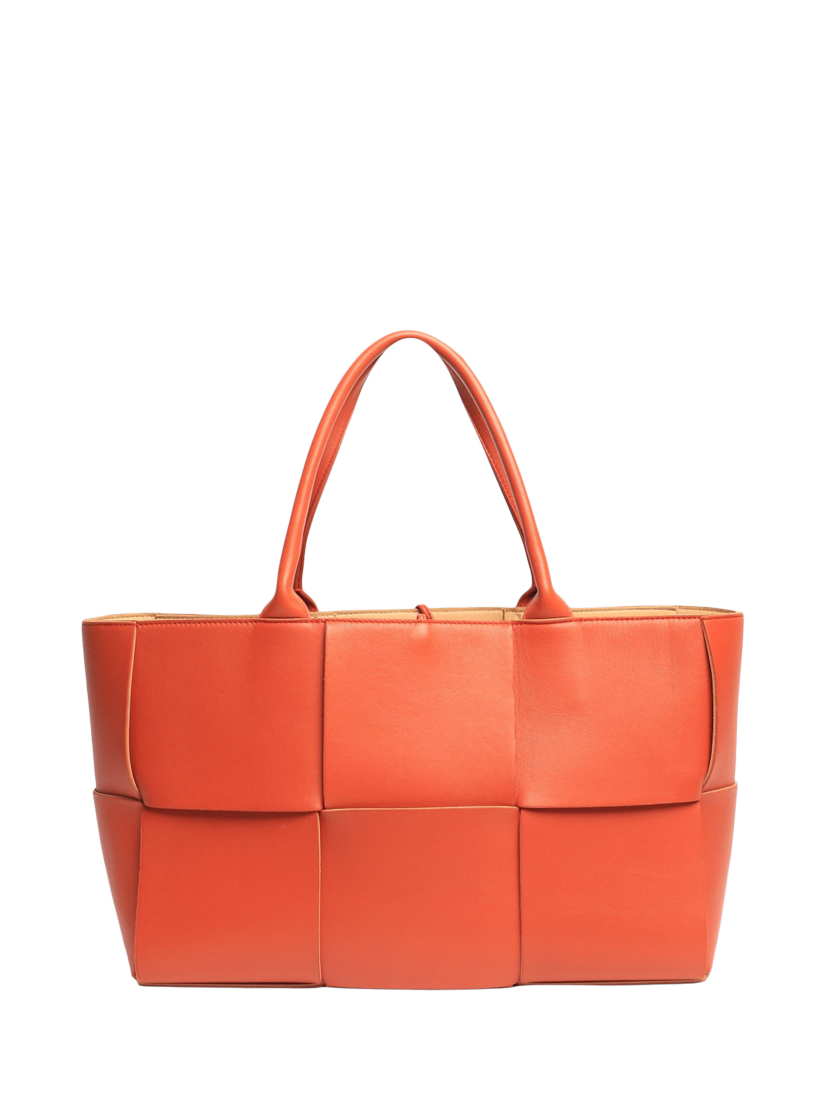 Product image 1 of 3, which shows Pre-loved Bottega Veneta Arco Medium Leather Tote Bag, Orange