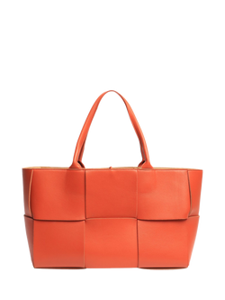 Pre-loved Bottega Veneta Arco Medium Leather Tote Bag, Orange - view 2, Orange