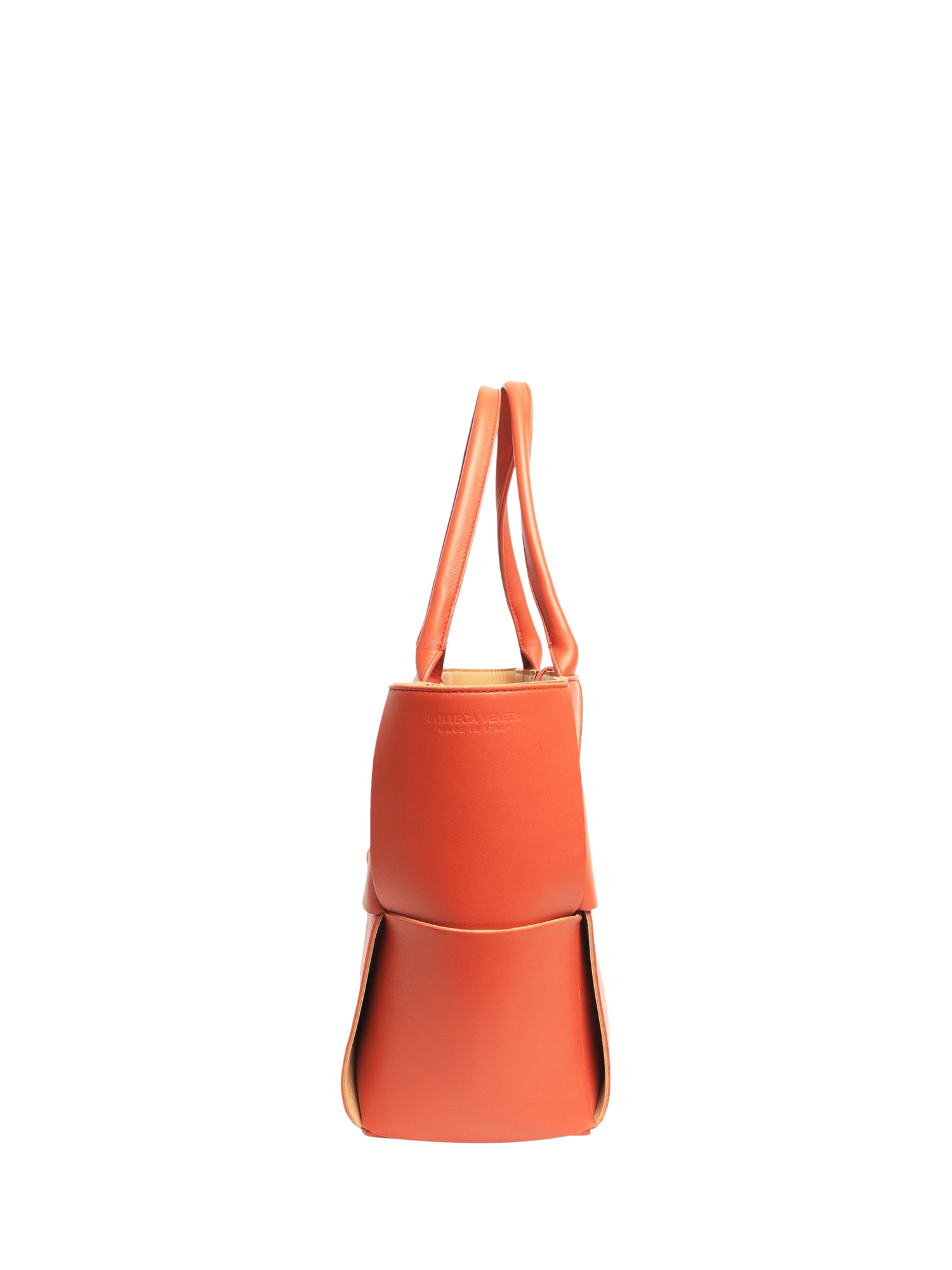 Product image 3 of 3, which shows Pre-loved Bottega Veneta Arco Medium Leather Tote Bag, Orange