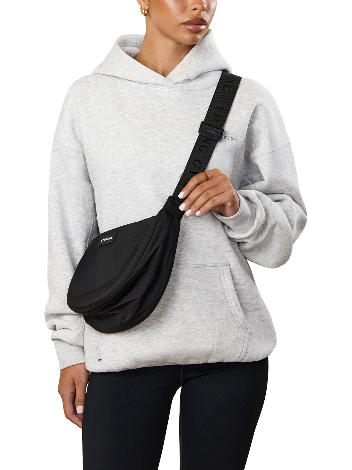 Product image 5 of 6, which shows Gym King Crossbody Bag, Black