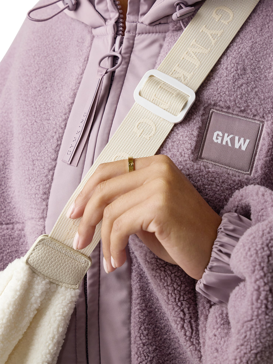 Product image 4 of 5, which shows Gym King Crossbody Bag, Cream